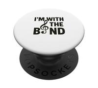 Diseño Divertido de Juego de Palabras de música I'm with The Band PopSockets PopGrip Adhesivo