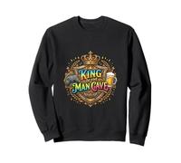 Diseño Divertido de King of The Man Cave para Videojuegos para papá Sudadera