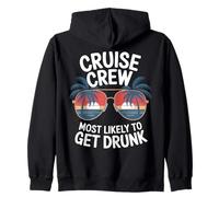 Diseño Divertido de la tripulación de cruceros con más probabilidades de emborracharse Sudadera con Capucha