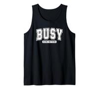 Diseño Divertido de Letras del Equipo Universitario «Busy Doing Nothing» Camiseta sin Mangas