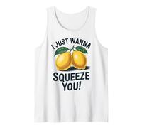 Diseño Divertido de limón I Just Wanna Squeeze You Camiseta sin Mangas