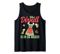 Diseño Divertido de Mei Dirndl Is In Da Wäsch Pretzel Party Party Camiseta sin Mangas