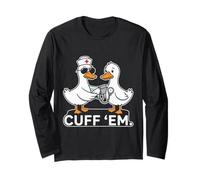Diseño Divertido de Meme de urgencias de Cuff Em Goose Nurse Manga Larga