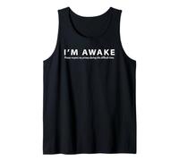 Diseño Divertido de Meme I'm Awake Please Respect My Privacy Camiseta sin Mangas