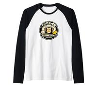 Diseño Divertido de Mono Chef - Banana & Arroz Camiseta Manga Raglan