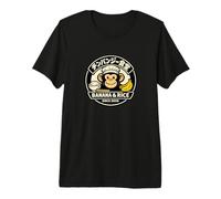 Diseño Divertido de Mono Chef - Banana & Arroz Camiseta Premium