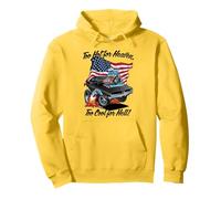 Diseño Divertido de Muscle Car Too Hot for Heaven Too Cool for Hell Sudadera con Capucha