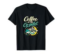 Diseño Divertido de Nurse Night Shift Coffee Is My Copilot Camiseta