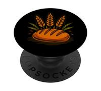 Diseño Divertido de Pan Fresco y Trigo para Hornear PopSockets PopGrip Adhesivo