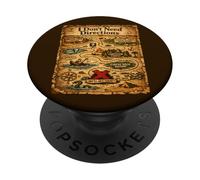 Diseño Divertido de papá I Don't Need Directions - Mapa PopSockets PopGrip Adhesivo