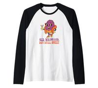 Diseño Divertido de pasas Viejo Arrugado Pero todavía Dulce Camiseta Manga Raglan