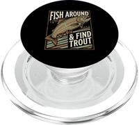 Diseño Divertido de Pesca de Pescado Alrededor y Encuentra truchas PopSockets PopGrip para MagSafe