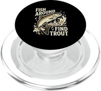 Diseño Divertido de Pesca de Pescado Alrededor y Encuentra truchas PopSockets PopGrip para MagSafe