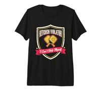 Diseño Divertido de Pickleball Kitchen Violator con Texto en inglés «I Can't Help Myself» Camiseta Premium