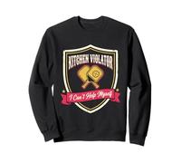 Diseño Divertido de Pickleball Kitchen Violator con Texto en inglés «I Can't Help Myself» Sudadera
