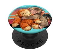 Diseño Divertido de Punch Monkey Baby para Todos PopSockets PopGrip Adhesivo