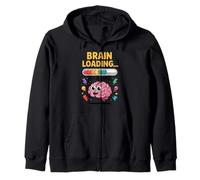 Diseño Divertido de Regreso a Clases con Carga Cerebral Sudadera con Capucha