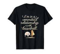 Diseño divertido de relaciones comprometidas con amor de béisbol Camiseta