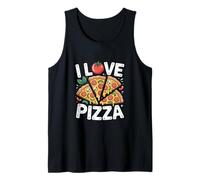 Diseño divertido de rodajas de tomate I Love Pizza Camiseta sin Mangas