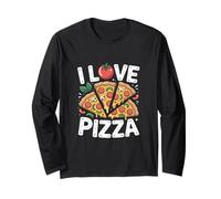 Diseño divertido de rodajas de tomate I Love Pizza Manga Larga