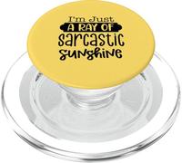 Diseño Divertido de Sarcasmo I'm Just A Ray of Sarcastic Sunshine PopSockets PopGrip para MagSafe