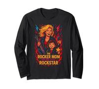 Diseño divertido de The Rocker Mom para madres Manga Larga