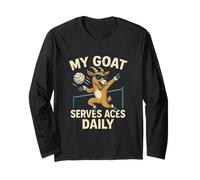 Diseño Divertido de Voleibol My Goat Serves Aces Manga Larga