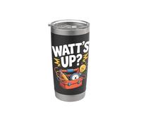 Diseño divertido de Watt's Up electricista Vaso térmico de acero inoxidable de doble pared
