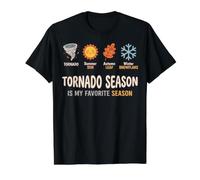 Diseño Divertido del Clima de la Temporada de tornados es mi estación Favorita Camiseta gráfica económica, Hombre, Negro, XL