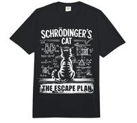 Diseño Divertido del Plan científico de Escape del Gato de Schrödinger Comfort Colors Adult Heavyweight T-Shirt