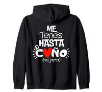 Diseño Divertido Me Tenéis hasta El Coño Mu Jarta para Mujer Sudadera con Capucha
