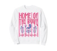 Diseño Divertido para Amantes de la Cerveza de Home of The Brave and The Brews Sudadera
