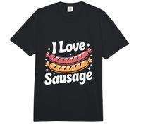 Diseño Divertido para Amantes de la Comida I Love Sausage Comfort Colors Adult Heavyweight T-Shirt