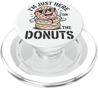 Diseño Divertido para Amantes de Las donas I'm Just Here for The Donuts PopSockets PopGrip para MagSafe