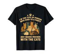 Diseño Divertido para Amantes de los Gatos I'm The Type Who Befriends Cats Camiseta