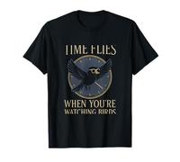 Diseño divertido para amantes de los pájaros Time Flies Bird Watchers Camiseta