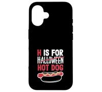 Diseño divertido para amantes de los perros calientes H Is For Hot Dog Carcasa para iPhone 16