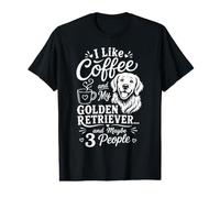 Diseño Divertido para Amantes de los Perros I Like Coffee and My Golden Retriever Camiseta gráfica económica