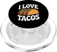 Diseño divertido para amantes de los tacos I Love Tacos PopSockets PopGrip para MagSafe