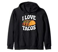 Diseño divertido para amantes de los tacos I Love Tacos Sudadera con Capucha