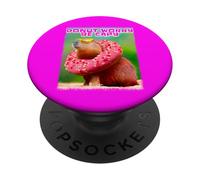 Diseño Divertido para Amantes del carpincho Donut Don't Worry Be Capy PopSockets PopGrip Adhesivo