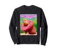 Diseño Divertido para Amantes del carpincho Donut Don't Worry Be Capy Sudadera