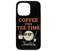 Diseño Divertido para Amantes del Golf Coffee Then tee Time Carcasa para iPhone 13 Pro