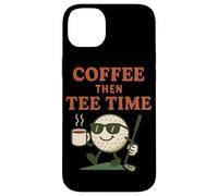 Diseño Divertido para Amantes del Golf Coffee Then tee Time Carcasa para iPhone 14 Plus