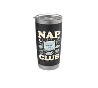 Diseño divertido para amantes del sueño de Nap Club Vaso térmico de acero inoxidable de doble pared