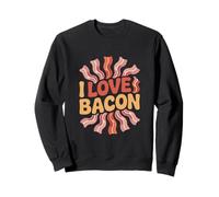 Diseño Divertido para Amantes del Tocino I Love Bacon Sudadera