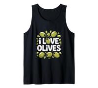Diseño Divertido para entusiastas de Las Aceitunas I Love Olives Camiseta sin Mangas