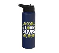 Diseño divertido para entusiastas de las aceitunas I Love Olives Stainless Steel Insulated Water Bottle
