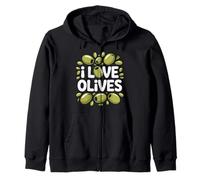Diseño Divertido para entusiastas de Las Aceitunas I Love Olives Sudadera con Capucha