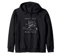 Diseño Divertido para Instructor de Yoga con Texto en inglés Don't Hate, Meditate Sudadera con Capucha